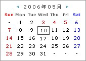 FC2ブログ用休日表示付リアルタイムカレンダー