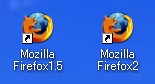 Firefox 1.5 と Firefox 2.0 を共存させる