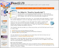 Feed2JSのサイト