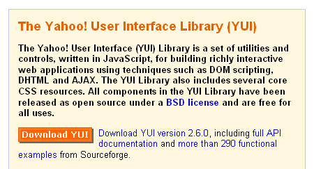 The Yahoo! User Interface Library (YUI)