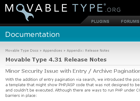 Movable Type 4.31