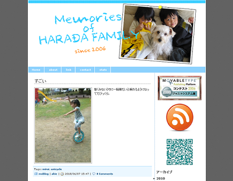 Memories of HARADA Family