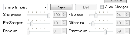 sharp & noisy の場合