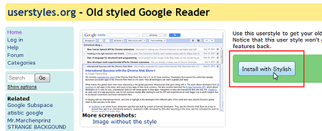 Old styled Google Reader