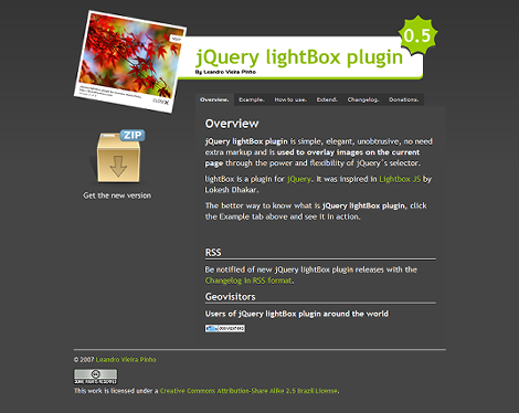 jQuery lightBox plugin