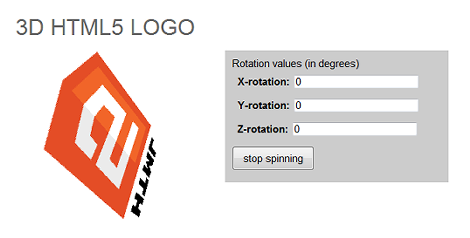 3D HTML5 LOGO