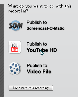 Publish to YouTube HD