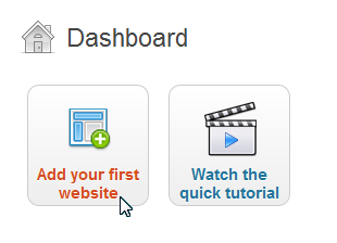 Add your first webiste
