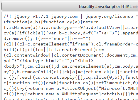 jQuery（整形前）