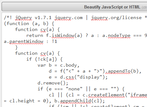 jQuery（整形後）