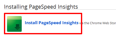 Using PageSpeed Insights for Google Chrome