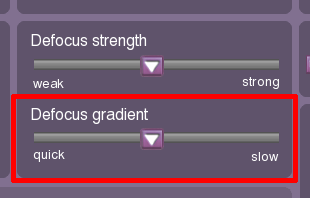 Defocus gradient