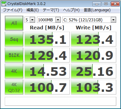 SSD化後