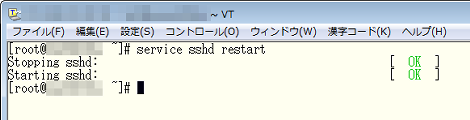 sshd再起動