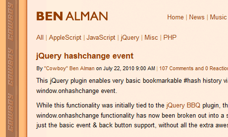 jQuery hashchangeプラグイン