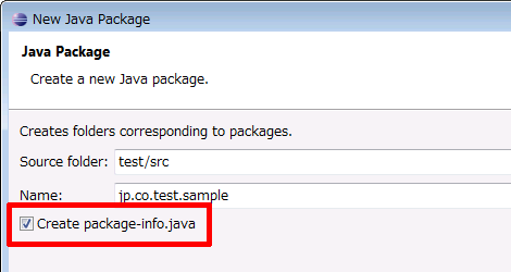 Create package-info.java
