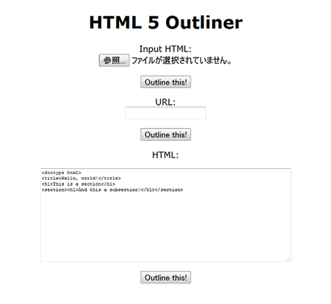 HTML5 Outliner