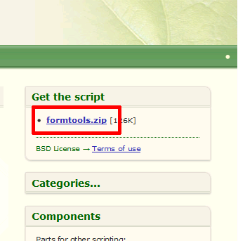 FormToolsのページ