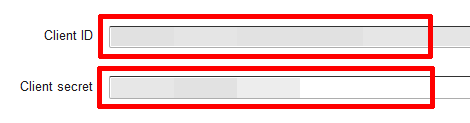 クライアントID・クライアント シークレット