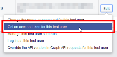 Get an access token for this test user