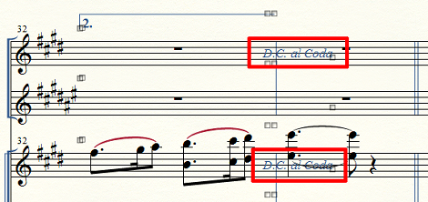 楽譜に「D.C. al Coda」が表示