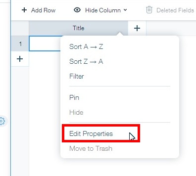 Edit Properties